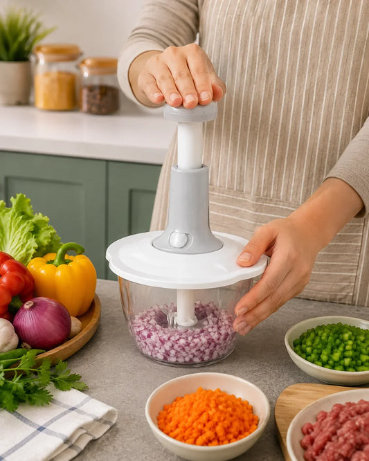 2L Manual Push Chopper & Food Processor