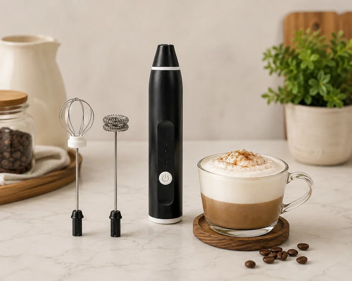 2-in-1 USB Rechargeable Coffee Beater & Milk Frother