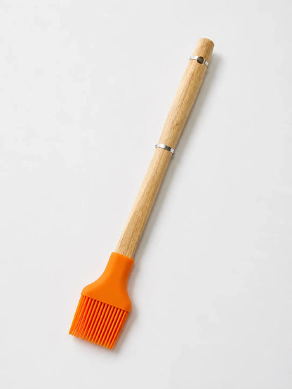 Premium Silicone Basting Brush with Wooden Handle